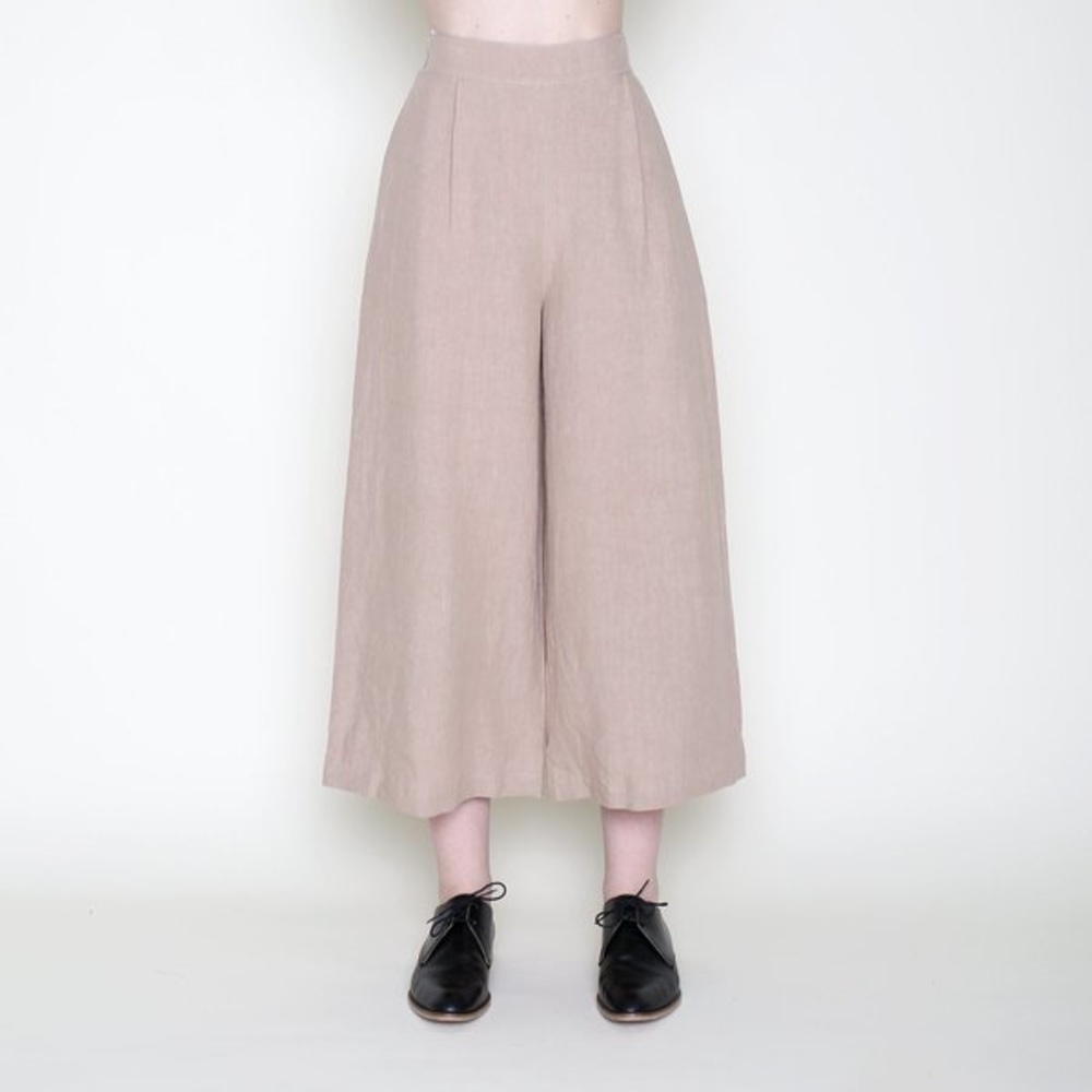 Wide leg linen pants